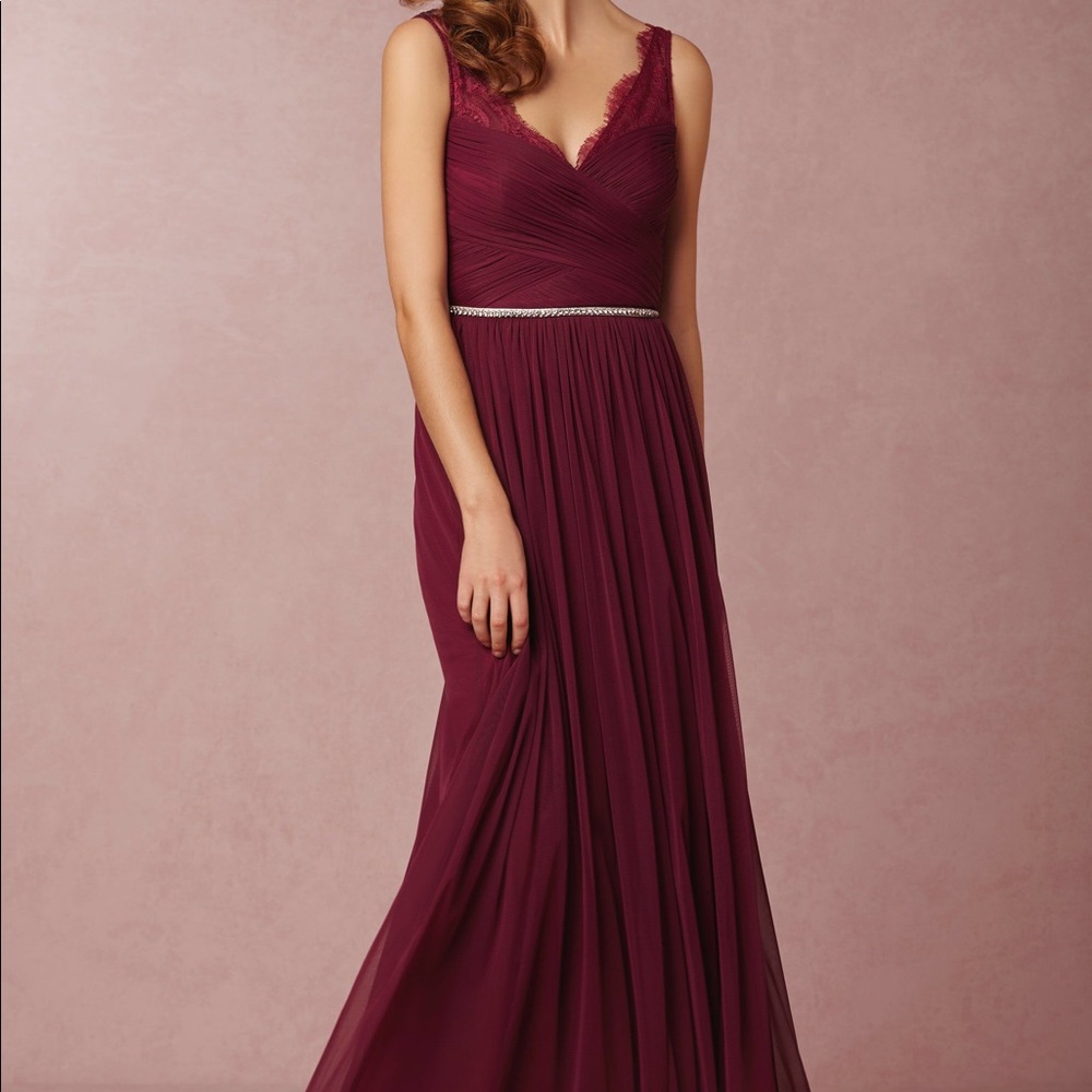HITHERTO Fleur Dress from BHLDN (Black Cherry)